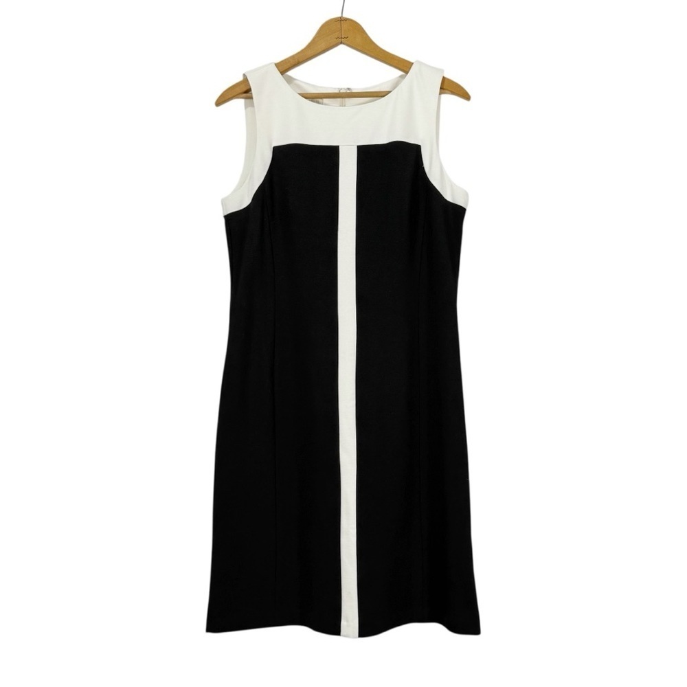 Talbots Black and White Sleeveless Dress/ Sheath NWT Size 8 petite Bust